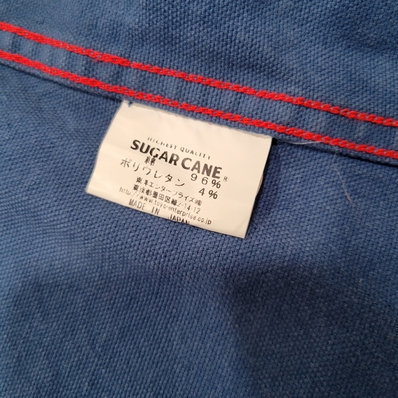 Sugar Cane Light Nave Chore Jacket Blue Medium Made In Japan Cotton Canvas - Picture 9 of 9